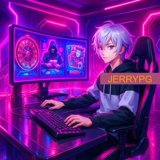 Imagem promocional da JERRYPG mostrando a plataforma e suas vantagens